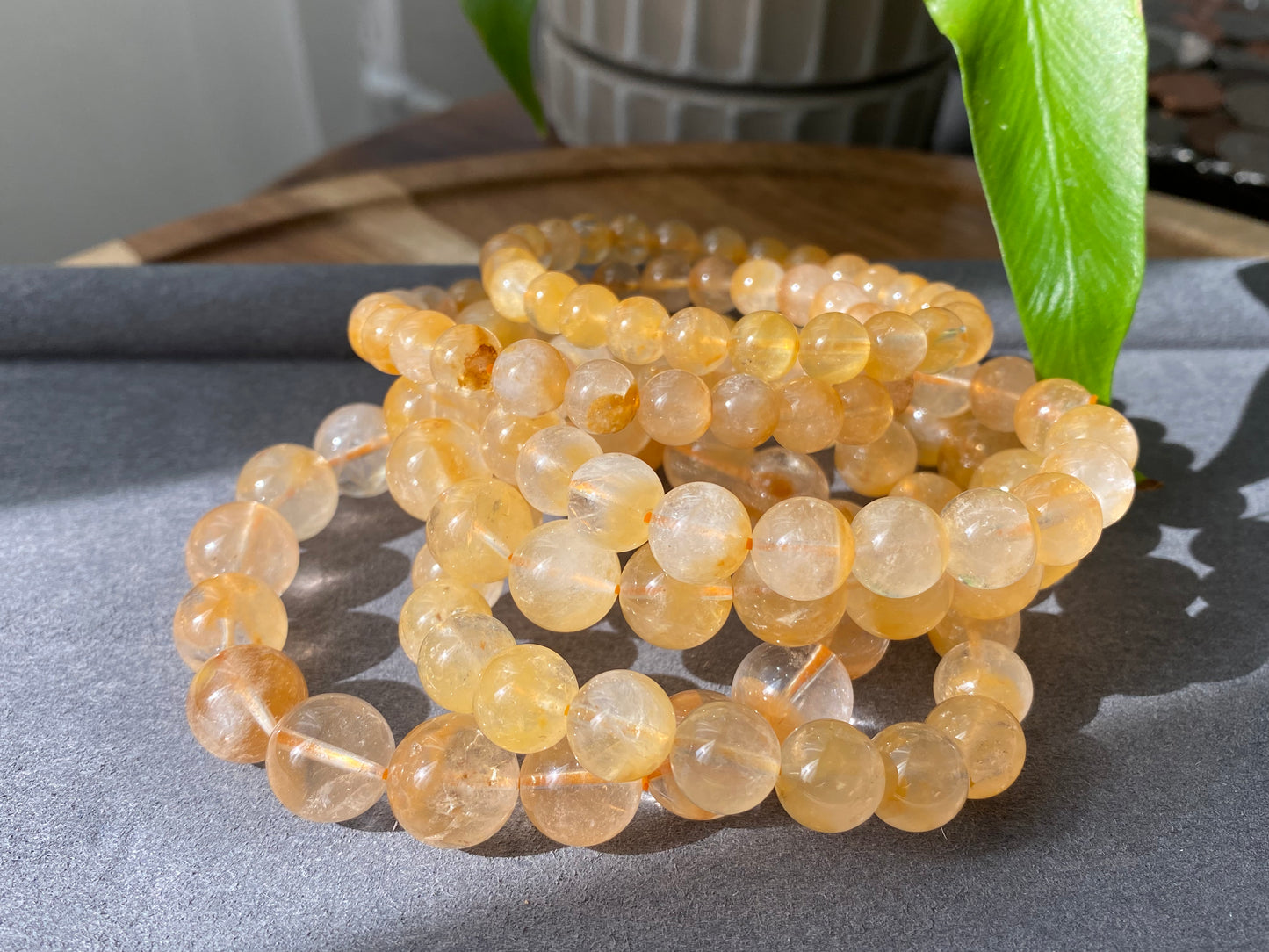 AAAA High Grade  Rare Natural Yellow Red Gold Amphibole Quartz, Angel Phantom Quartz bead bracelet 7mm/8mm/9mm/10mm/11mm/12mm