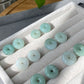 Natural A Donut Hetian Jade,Circle Jade Drop Earring,Drop dangle Earring/EarWire,handmade earring