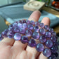 AAAAA grade cat eyes luxury purple Lepidolite,woman bracelet, nature smoothy round gemstone bead bracelet