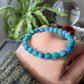 Monet's Garden  Natural Green Lepidolite High Grade Mica Round Bead Bracelet 7.5MM High end jewelry