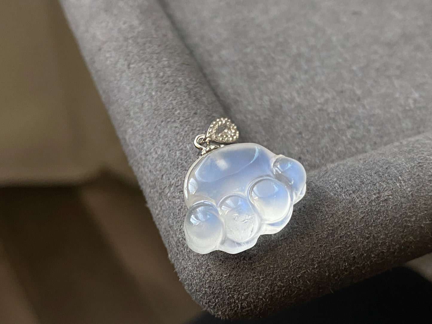 Sri Lanka Natural Moonstone blue Fire illuminate Labradorite Cat Paw Sterling silver pendant with leather necklace