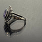 AAA grade Amethyst sterling silver vintage ring