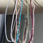 2mm+ $20 for 2 Natural Faceted gemstone,Moonstone,strawberry Quartz,Garnet,sunstone,Peridot,Tourmaline,Fluorite，Blue Apatite，Morganite Double Wrap Bracelet, Chocker Necklace