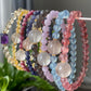 “Love Surround”Natural Tourmaline,Cordierite,Iolite,Aquamarine,Strawberry quartz,Citrine,Rutilated Quartz,Kunzite Couples Bracelet,Valentine's Day Gift
