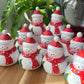 Hand Sculpture Basswood painting Faceted happy smiling Snowma home dectoration ornament