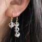 super cute Natural freshwater pearls panda painting drop dangle earrings,gift for her