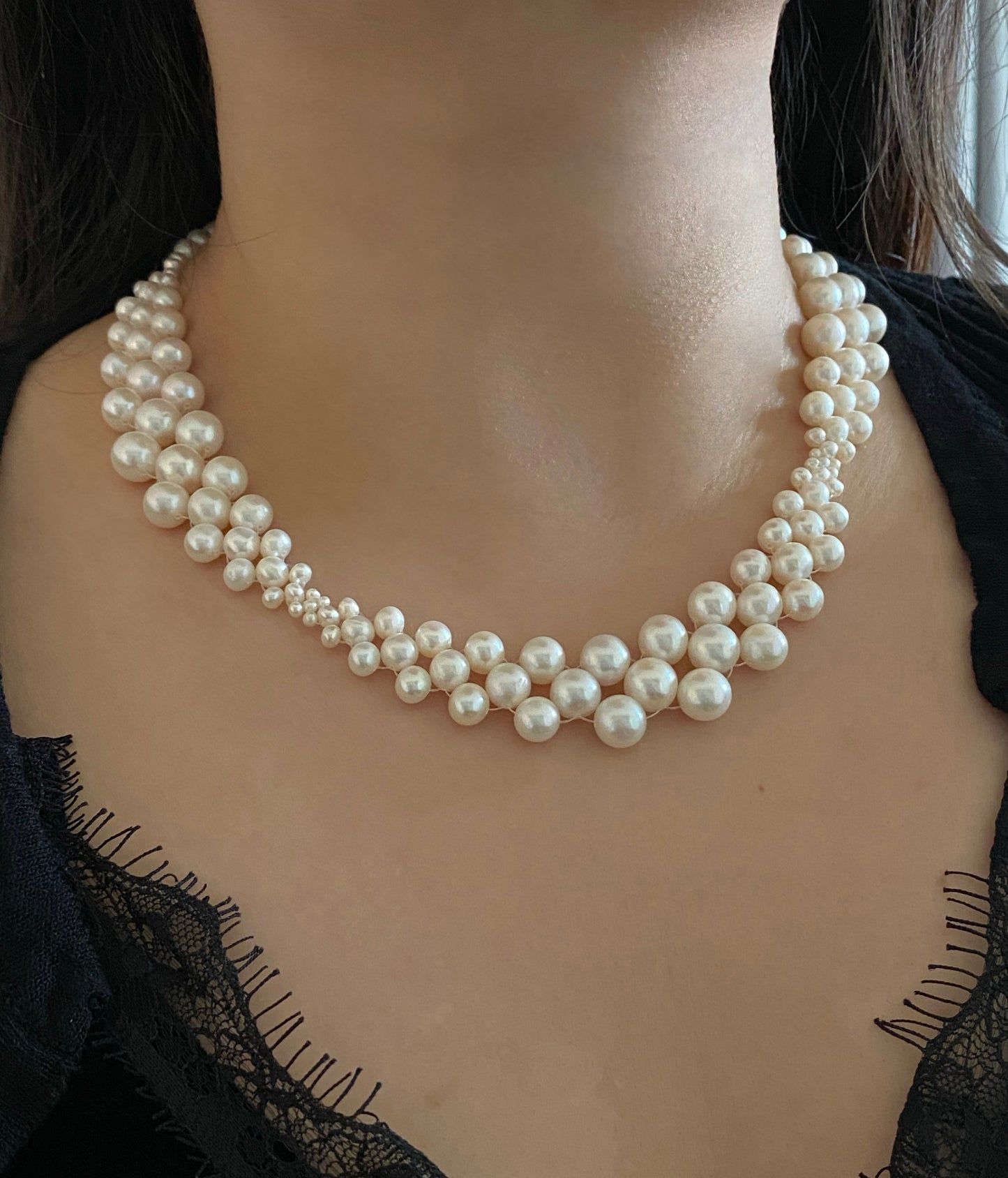 Natural Freshwater pearls The stars wedding  Necklace,personized Necklace, choker,Bridesmaid Gifts,wedding gift