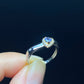 Natural Tanzanite Heart shape surrounded with clear zircon square shape Sterling silver S925 Ring,Statement Ring Birthday Aniversary gift