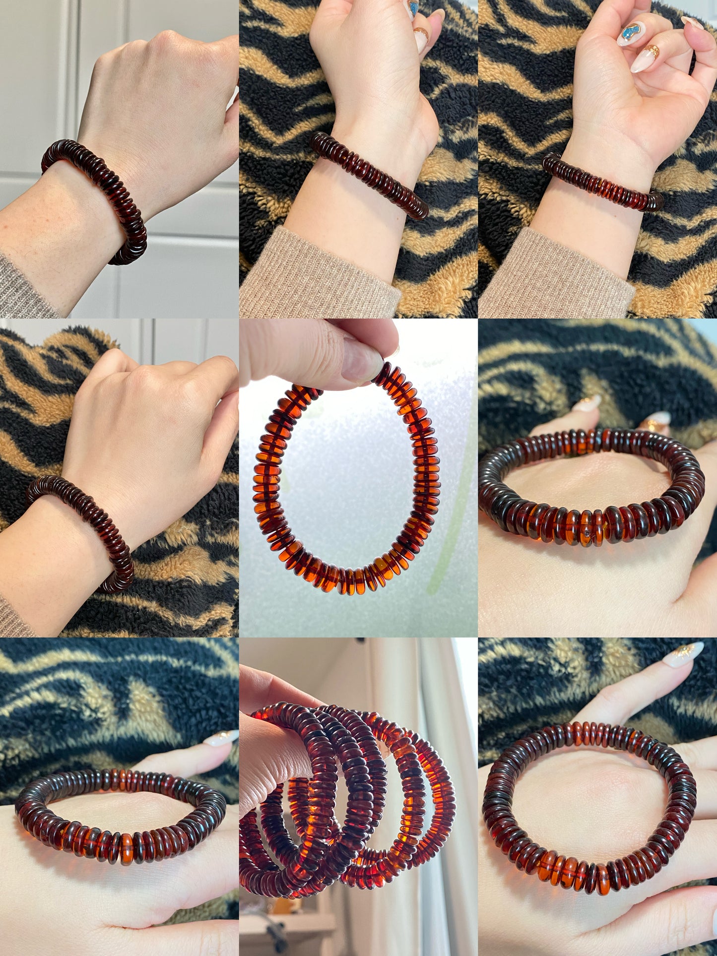 Natural Myanmar Blood amber saucer shape handmade bracelet,gift for her,gift for him