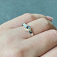 Natural Tanzanite Heart shape surrounded with clear zircon square shape Sterling silver S925 Ring,Statement Ring Birthday Aniversary gift