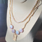Natural Freshwater super shinning Purple Pink Baroque Pearls Mid-century  Queen Pendants Necklace,gift for her,gift for Princess