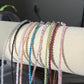 2mm+ $20 for 2 Natural Faceted gemstone,Moonstone,strawberry Quartz,Garnet,sunstone,Peridot,Tourmaline,Fluorite，Blue Apatite，Morganite Double Wrap Bracelet, Chocker Necklace