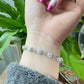 Certificated 0.5ct  Moissanite chain Sterling silver bracelet,wedding chain bracelet, gift for her