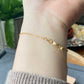 Natural Raw Protection Black Tourmaline Crystals,Meditation Stones 14K gold Adjustable slide closed Bracelet