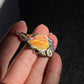 Natural raw Canadian Ammonite Freeform gemstone Pendant with 14k white gold wire