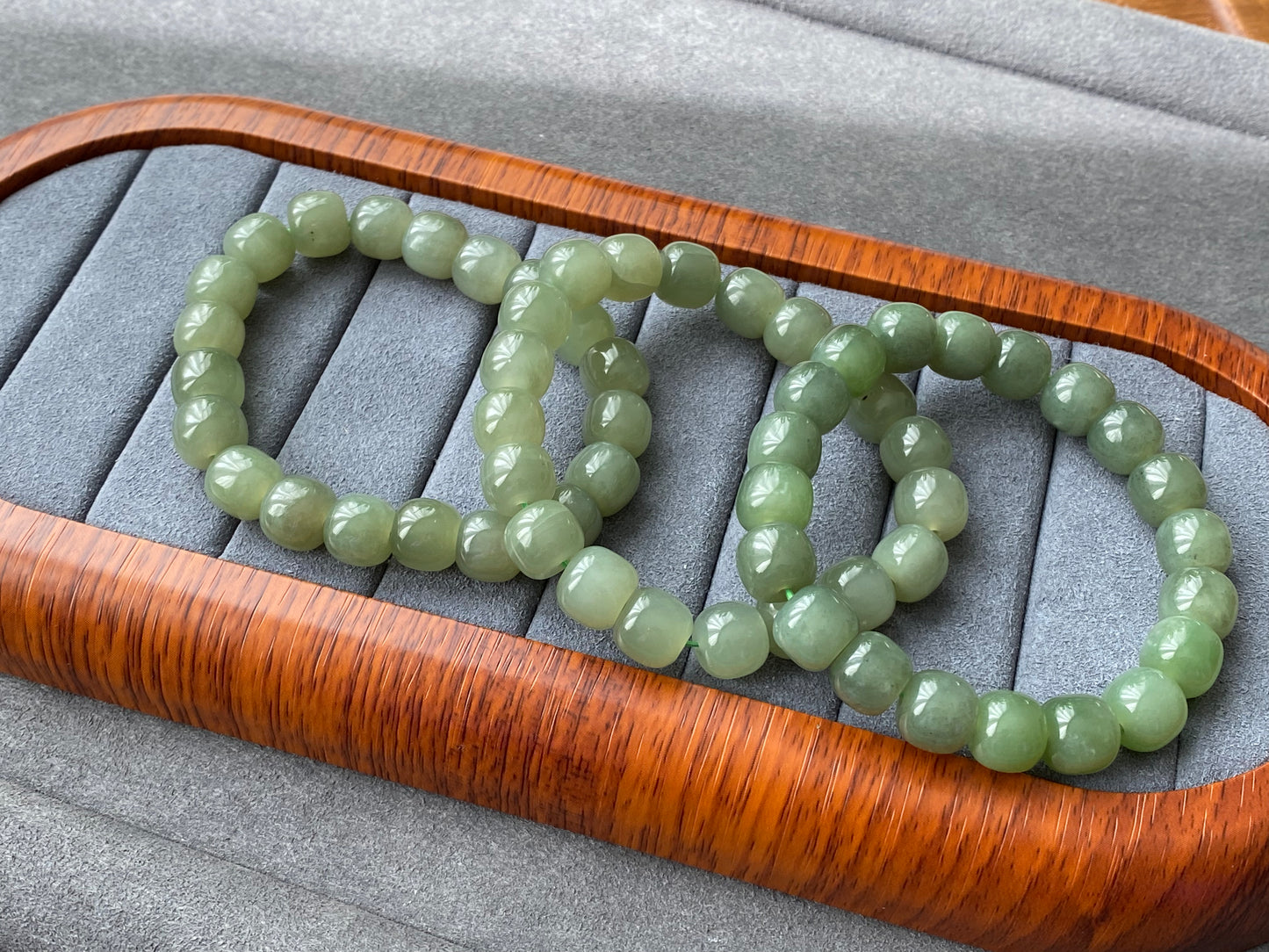 AAA  Natural BIYU Hetian Jade square bead Nephrite bead Bracelet Best Gift for her,gift for Mom