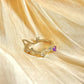 Special design Natural clear purple Tanzanite sterling silver open ring adjustable ring