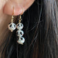 super cute Natural freshwater pearls panda painting drop dangle earrings,gift for her