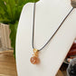 Natural Raw Black Gold Super Seven Princess 14k gold wire pendant necklace 14mm to 16MM