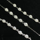 Certificated 0.5ct  Moissanite chain Sterling silver bracelet,wedding chain bracelet, gift for her