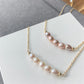 Dainty Pearl Necklace,Pearl Bead Necklace,oval-shaped Freshwater Pearls smile line  Necklace,Bridesmaids Gifts ,gift for her