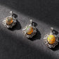 Natural Yello Opal brilliant Rainbow Fine shinning Sterling silver S925 Pendant,Birthstone Jewelry,Cabochon Opal Necklace