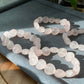 AAA high quality Rose quartz puffy heart shape bracelet bead grapefruit pink