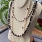 Mother of pearls color block black and white multiple use Necklace,handmade necklace