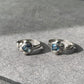 Natural High Clear Grade Heart Shape Blue Topaz Cat paw sterling silver open Ring, Adjustable Ring