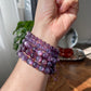 AAAAA grade cat eyes luxury purple Lepidolite,woman bracelet, nature smoothy round gemstone bead bracelet