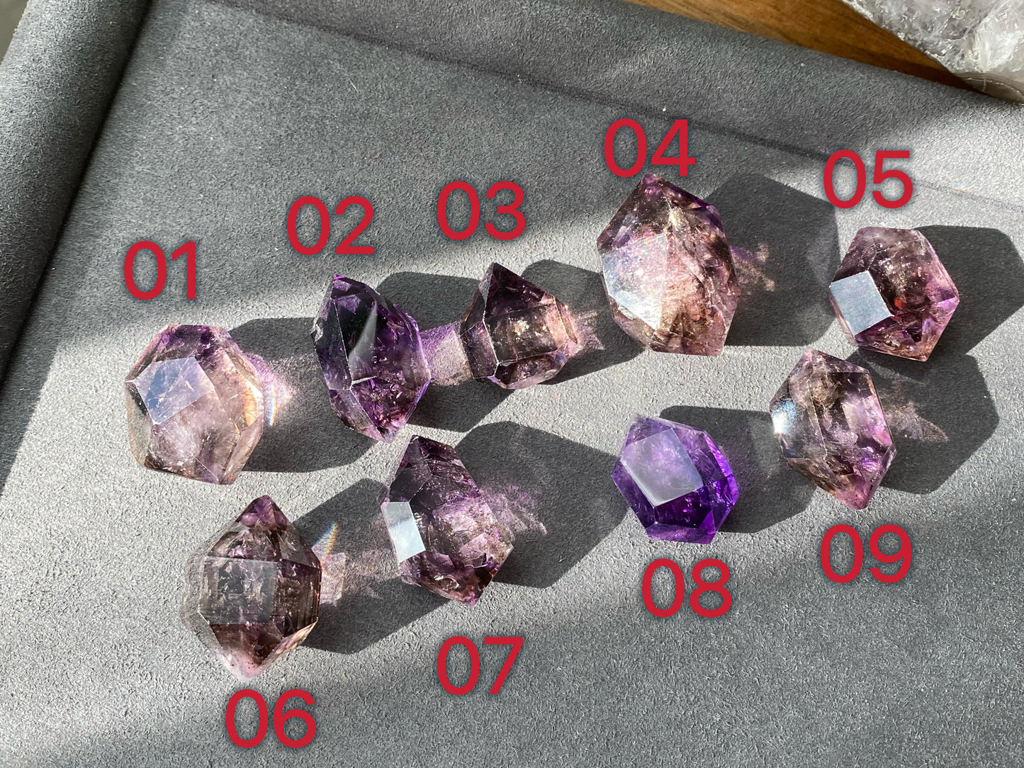 Rare Top Clear Grade Enhydro,oil trapped inside super seven,super 7,Melodys Stone Points,super 7 crystal,Scepter Quartz Raw Stone