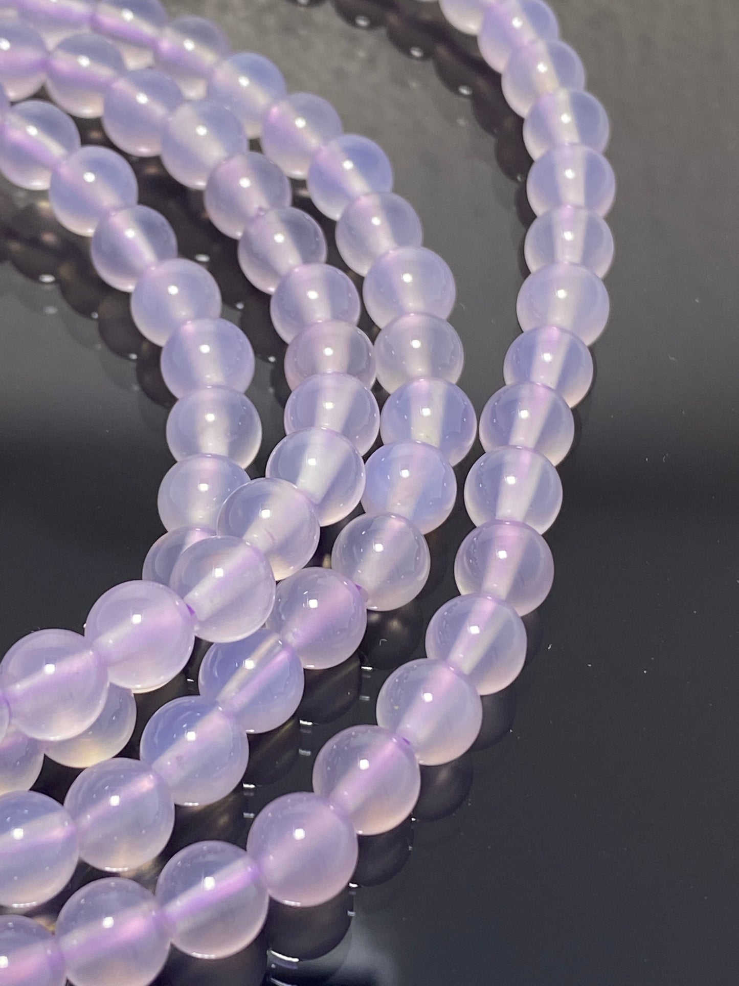 AAAA grade Purple (grape) chalcedony gemstone bead Lavender Lilac 6MM bracelet