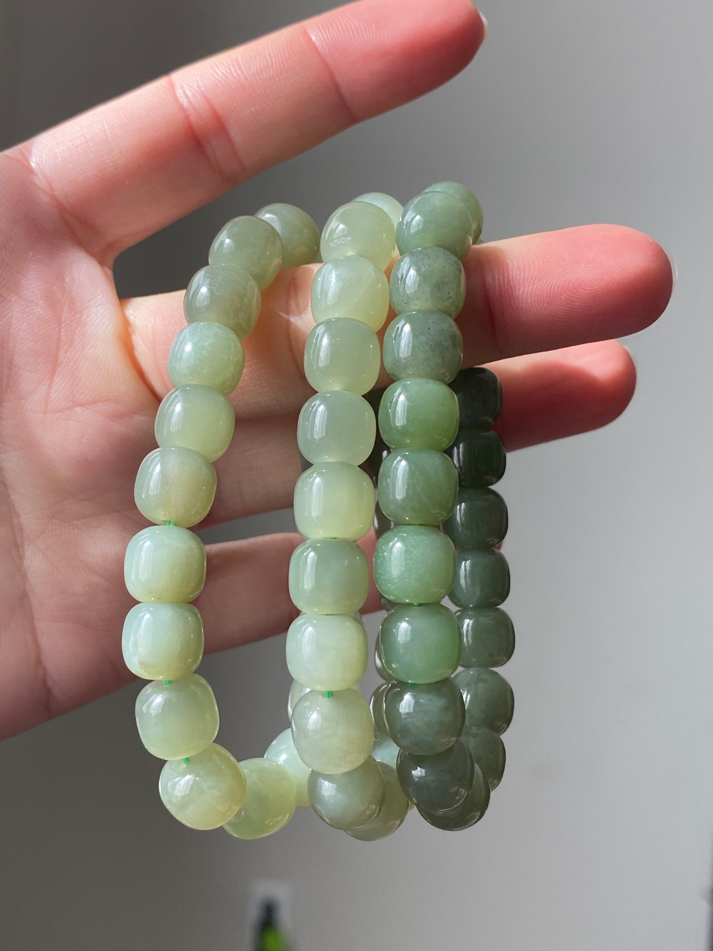 AAA  Natural BIYU Hetian Jade square bead Nephrite bead Bracelet Best Gift for her,gift for Mom