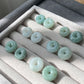 Natural A Donut Hetian Jade,Circle Jade Drop Earring,Drop dangle Earring/EarWire,handmade earring