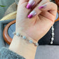 Certificated 0.5ct  Moissanite chain Sterling silver bracelet,wedding chain bracelet, gift for her