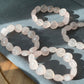 AAA high quality Rose quartz puffy heart shape bracelet bead grapefruit pink