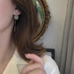 Natural A Donut Hetian Jade,Circle Jade Drop Earring,Drop dangle Earring/EarWire,handmade earring