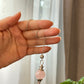 Rose quartz Pendulum , Dowsing Crystal ,Reiki  crystal