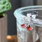 you are the love one heart shape garnet dangle drop earring