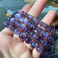 AAAAA grade cat eyes luxury purple Lepidolite,woman bracelet, nature smoothy round gemstone bead bracelet