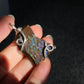 Natural raw Canadian Ammonite Freeform gemstone Pendant with 14k white gold wire