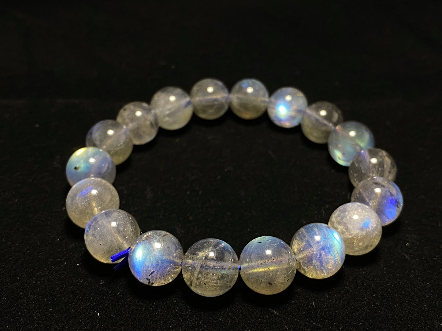 A grade Natural gray Labradorite moonstone round bead bracelet 7MM 10mm