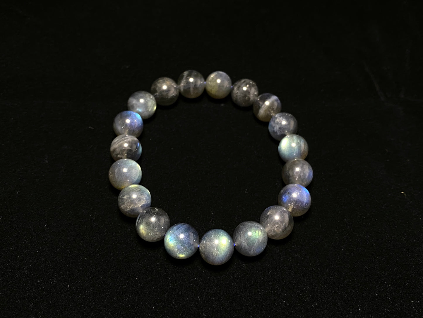 AAAAA grade Natural gray Labradorite moonstone round bead bracelet 8mm 9mm 10mm 11mm