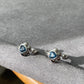 Natural High Clear Grade Heart Shape Blue Topaz Cat paw sterling silver open Ring, Adjustable Ring