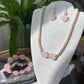 Natural AAA high quality Rose quartz cuty puffy heart shape drop dangle earring,Handmade Earring,Made in California