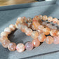 Rare High Grade Natural Sakura Agate,Cherry Blossom Flower Agate Round Bead  bracelet,Valentine's Day Gift