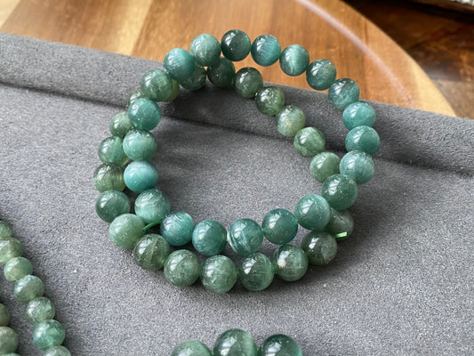 Natural Green Apatite Cat eyes Fire,Green Gemstone Bracelet, Motivation & Meditation Healing Bracelet,gift for her,gift for him,6mm/8mm/9mm