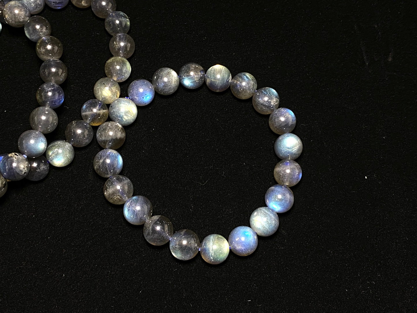 AAAAA grade Natural gray Labradorite moonstone round bead bracelet 8mm 9mm 10mm 11mm