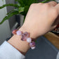 Natural Raw Ametrine Purple Lithium Amethyst Purple Phantom Lilac Mixed Design Bracelet