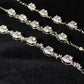 Certificated 0.5ct  Moissanite chain Sterling silver bracelet,wedding chain bracelet, gift for her